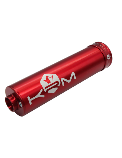 KRM 50-70cc aluminium ljuddämpare HELRÖD
